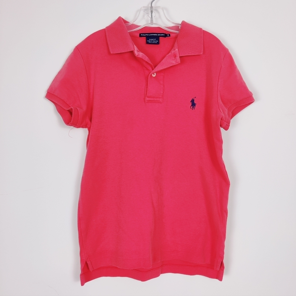 Ralph Lauren Kid's Polo T-shirt in Coral Size Youth Small 100% Cotton Collared
